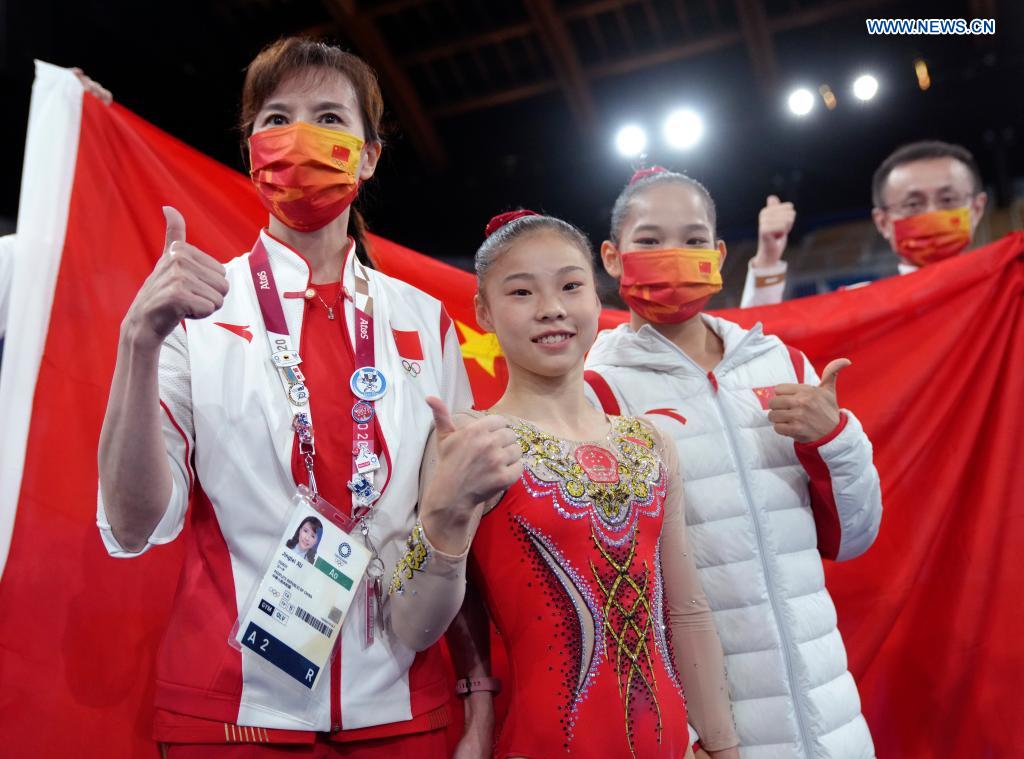 Chinese Gymnasts Finish 1 2 In Womens Balance Beam At Tokyo Olympics Xinhua Englishnewscn 