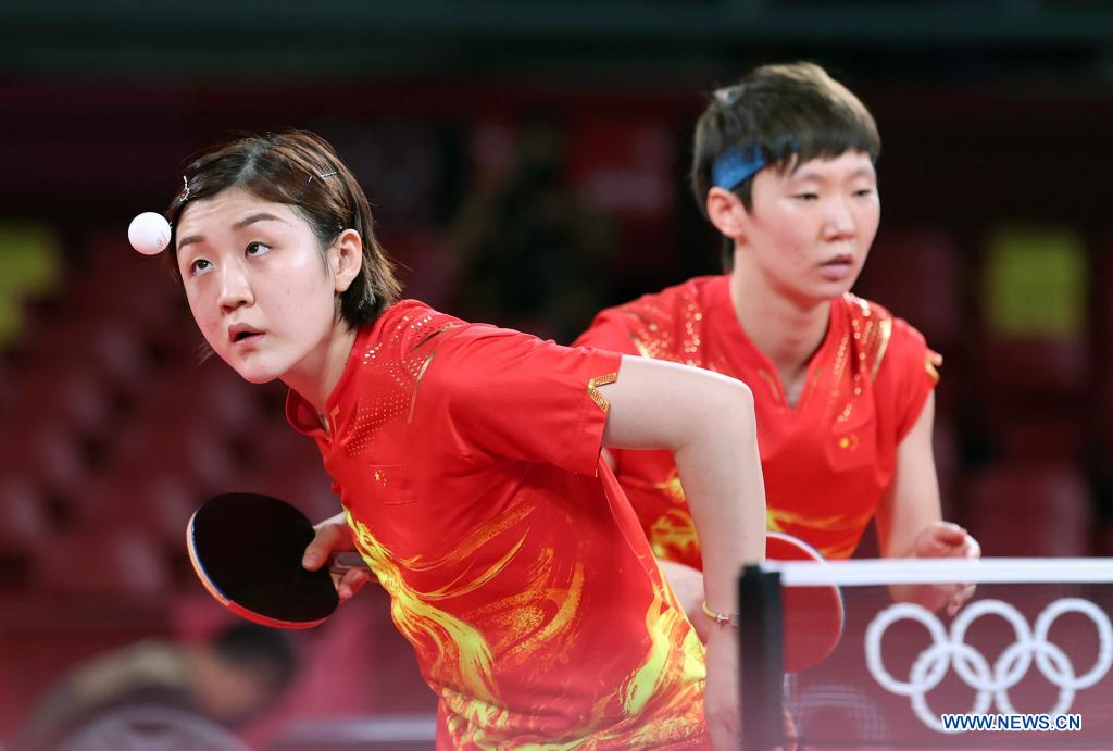 China wins fourth straight women's team gold in Olympic table tennis