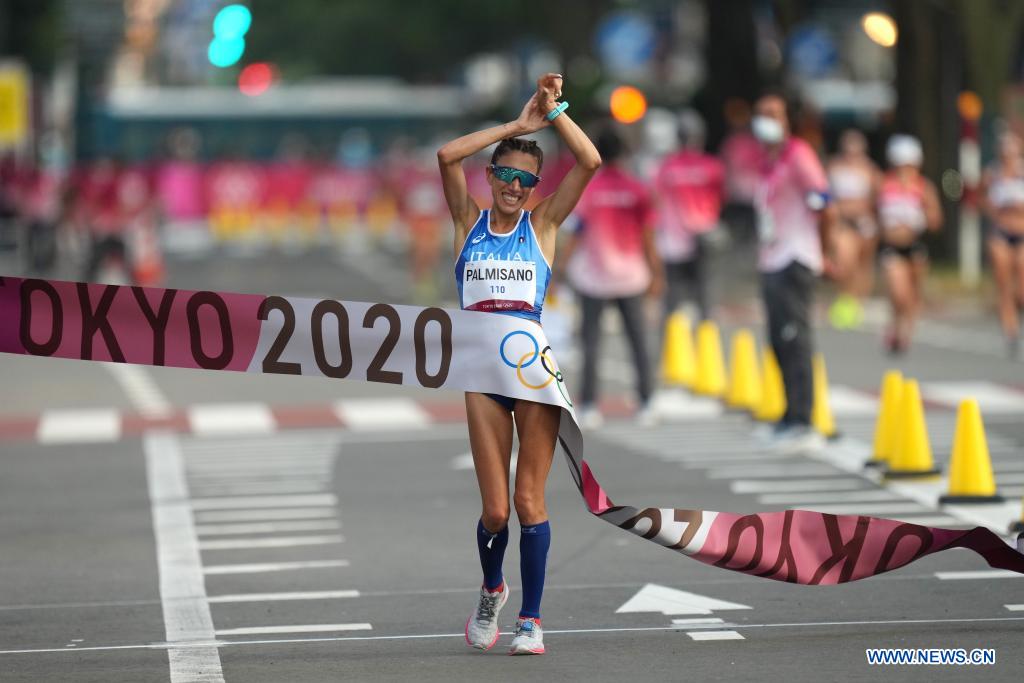 Italian Palmisano wins women's 20km race walk gold at Tokyo Olympics