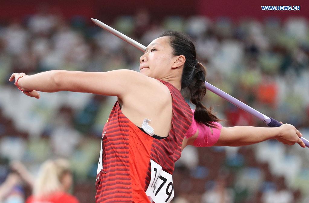 Liu Shiying throws her best to win China's first Olympic javelin gold