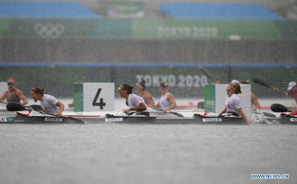 Hungary wins women's kayak four 500m at Tokyo Olympics Xinhua