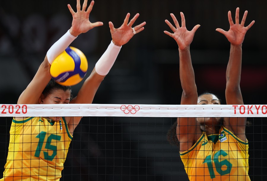 Tokyo, Japan. 24th July, 2021. T'QUIO, TO - 24.07.2021: TOKYO 2020 OLYMPIAD TOKYO - Wallace do Brasil during the Brazil-Tunisia volleyball game at the Tokyo 2020 Olympic Games held in 2021, the