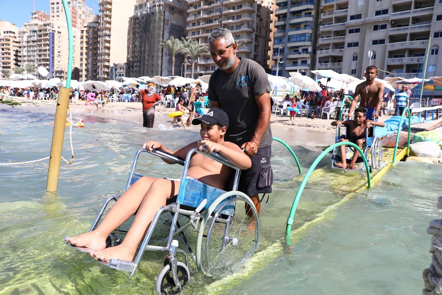 Egypt's disabilityfriendly public beach brings happiness to the