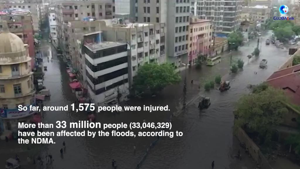 GLOBALink | Pakistan floods affected more than 33 million people, death toll rises to 1,061