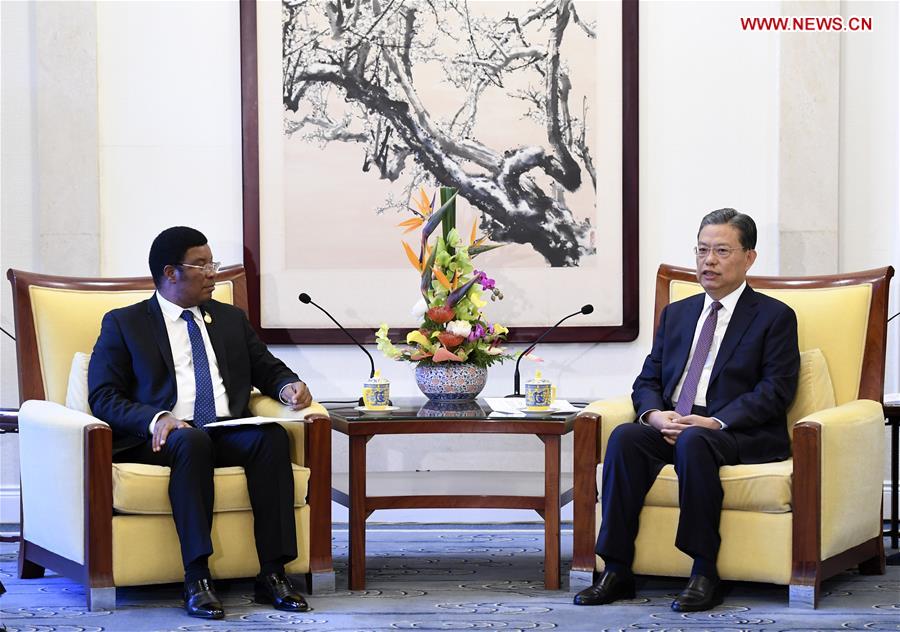 CHINA-BEIJING-ZHAO LEJI-TANZANIAN PM-MEETING (CN)