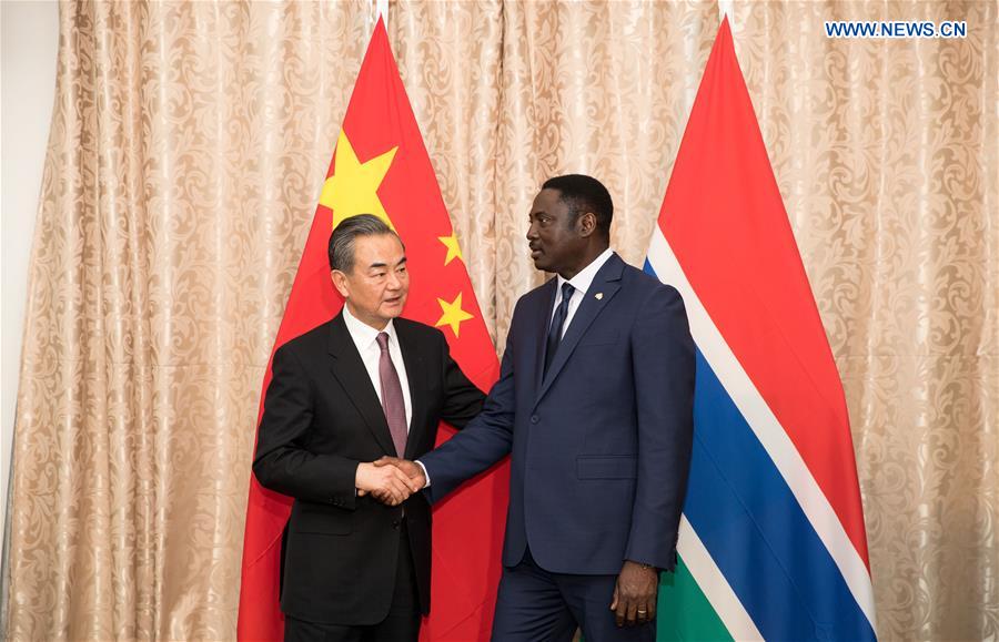 GAMBIA-BANJUL-WANG YI-TANGARA-MEETING