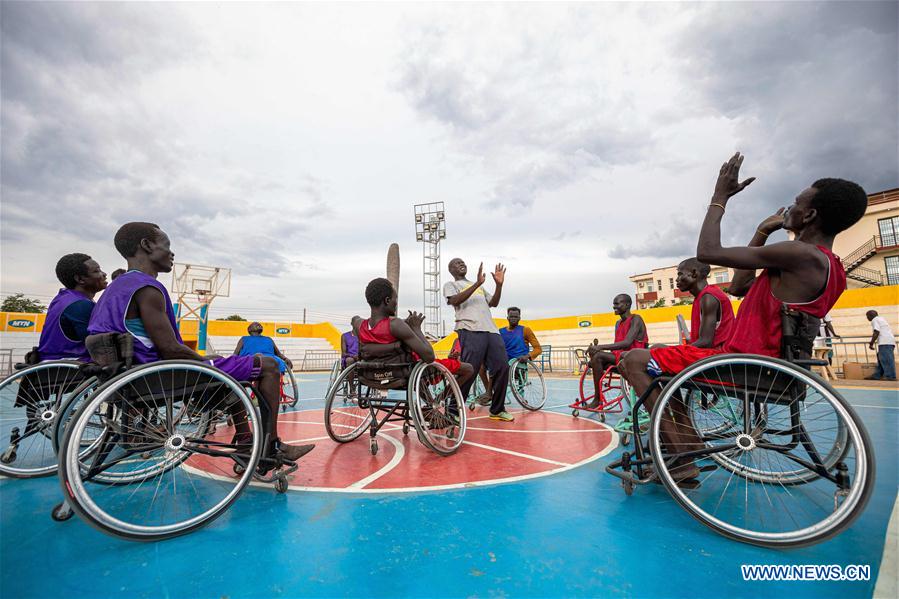 SOUTH SUDAN-JUBA-WHEELCHAIR AMPUTEES-BASKETBALL