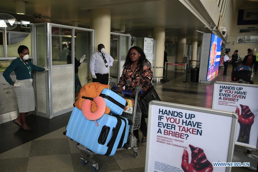 ZIMBABWE-HARARE-RG MUGABE AIRPORT-CORONAVIRUS-PRECAUTION