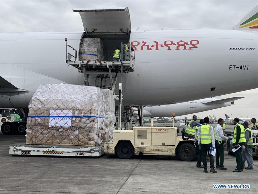 ETHIOPIA-ADDIS ABABA-CHINESE DONATION-MEDICAL SUPPLIES-ARRIVAL