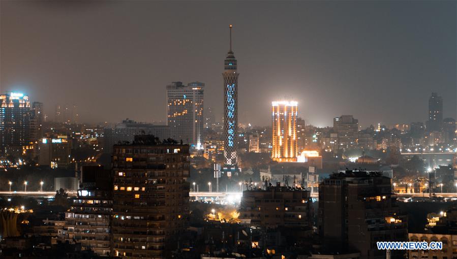 EGYPT-CAIRO-CAIRO TOWER-COVID-19-ILLUMINATION