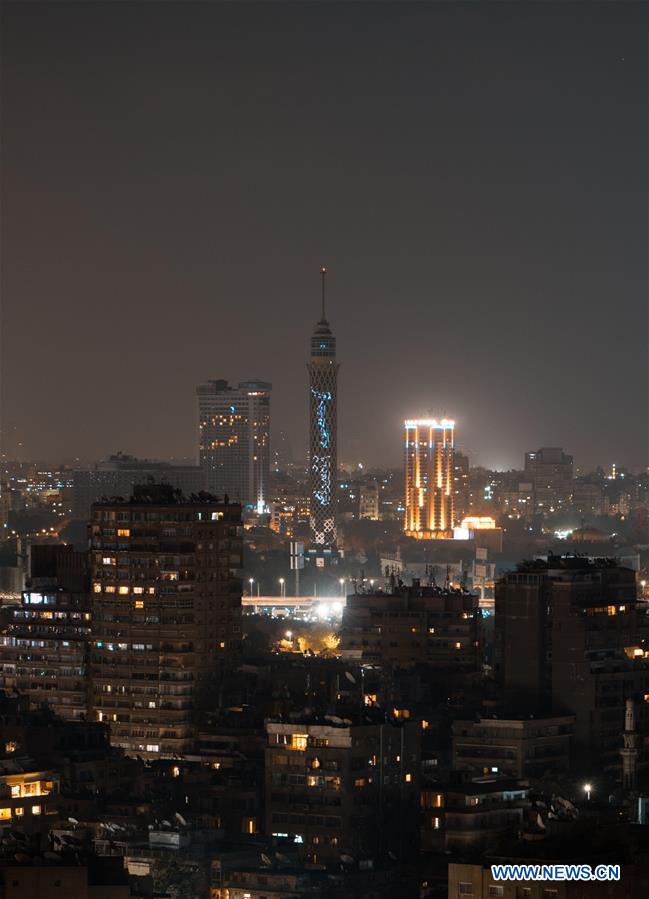 EGYPT-CAIRO-CAIRO TOWER-COVID-19-ILLUMINATION