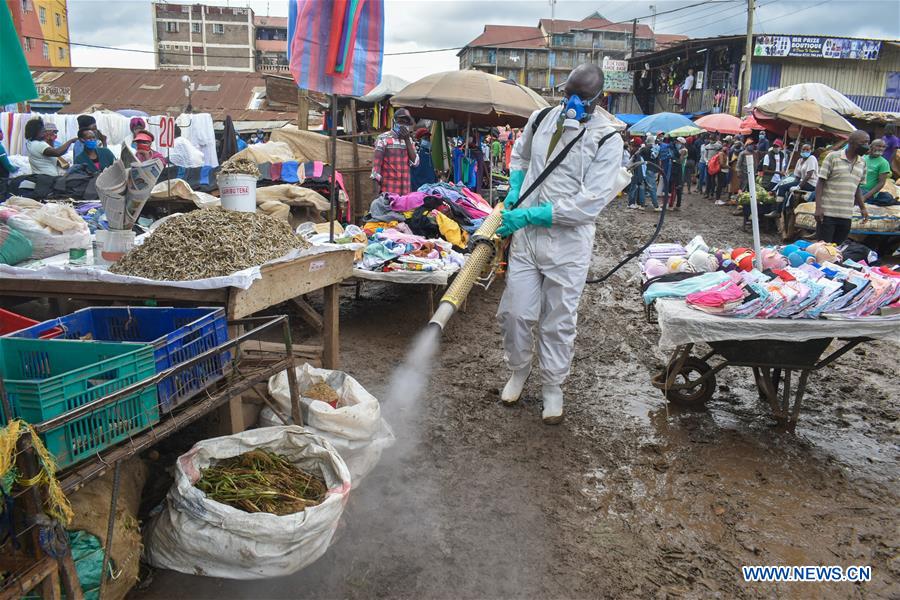KENYA-NAIROBI-KAWANGWARE SLUMS-DISINFECTION