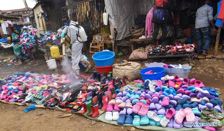 KENYA-NAIROBI-KAWANGWARE SLUMS-DISINFECTION