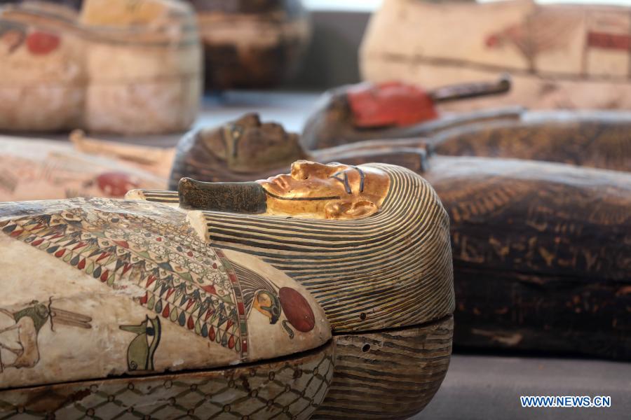Egypt unveils 100 ancient wooden coffins Xinhua English.news.cn