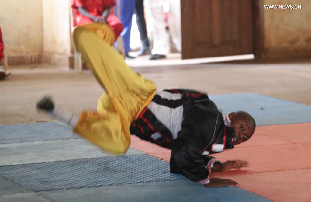 Competitors perform during Kenyan Martial Arts Tour Xinhua English
