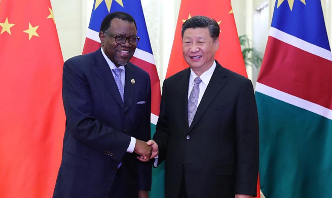 Xi meets Namibian president