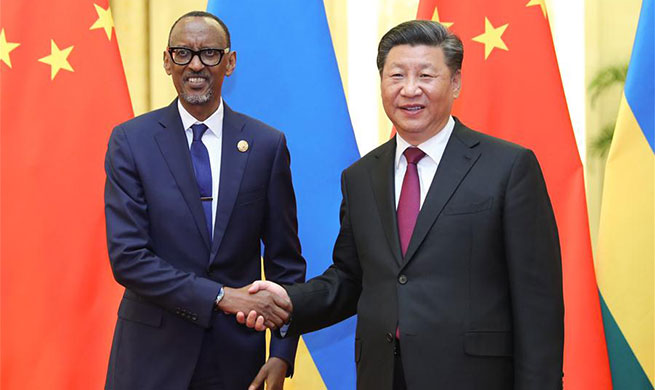 Xi meets Rwandan president