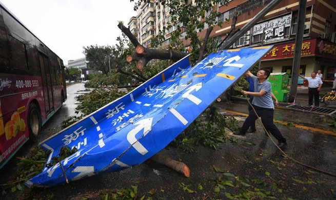 Disaster relief work underway in S China after typhoon Mangkhut