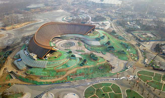 In pics: construction site of Int'l Horticultural Exhibition 2019 Beijing China
