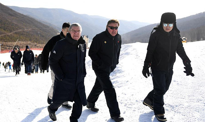 Thomas Bach visits venues for Beijing 2022 Olympic Winter Games