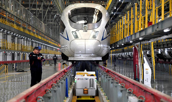 Robots employed in China's railway system during Spring Festival travel rush