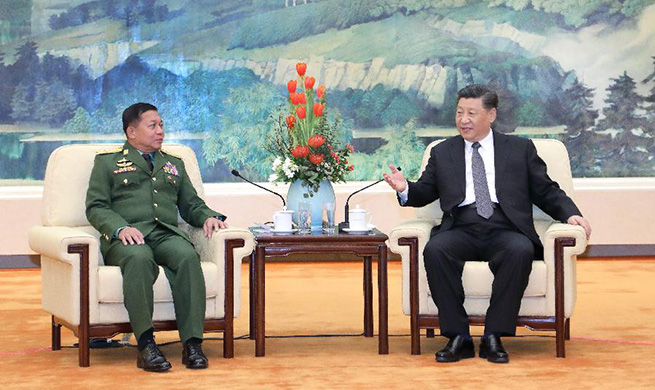 Xi meets with Myanmar's commander-in-chief of defense services