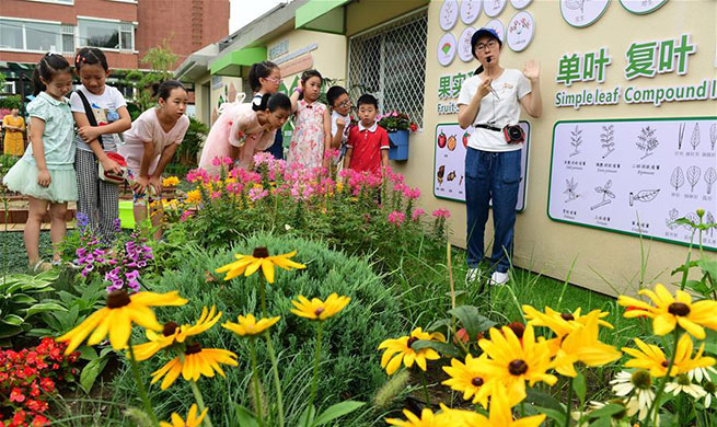 Students participate in science popularization event at park in China's Jilin