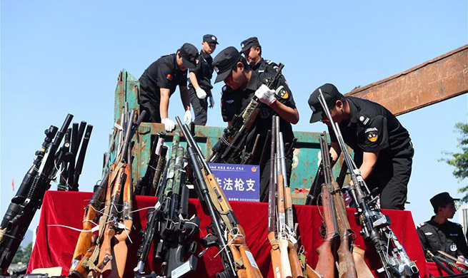 Chinese police destroy 107,000 illegal guns