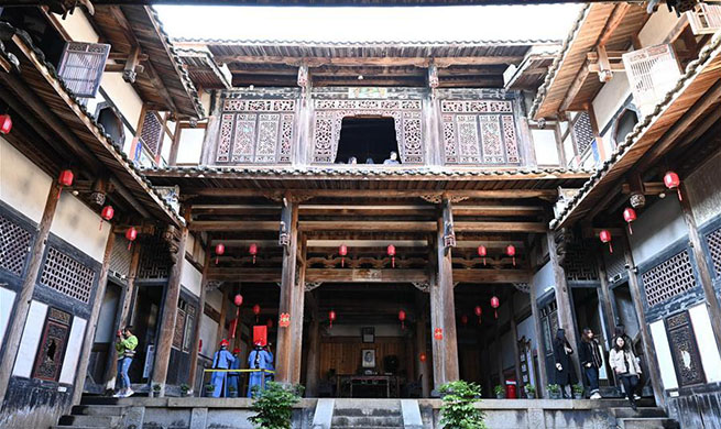 View of 19-century residential building Anzhenbao in SE China's Fujian