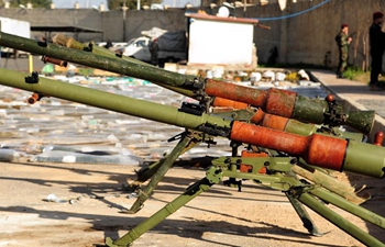 Confiscated weapons found in military base in Damascus