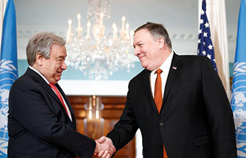 Pompeo meets with Guterres in Washington D.C.