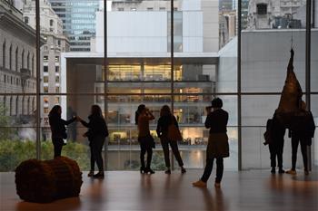 Museum of Modern Art reopened in Manhattan of New York, U.S.