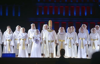 Artists perform Opera Aida in Luxor, Egypt