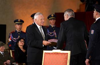 President of Czech Republic attends ceremony in Prague