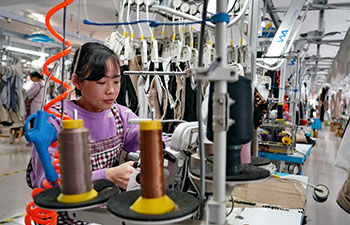 Textile industry helps increase locals' income in Suning, China's Hebei