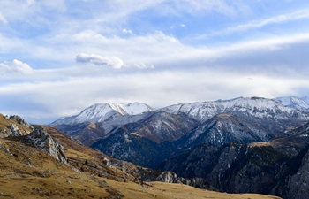 View of mountains in Yushu, NW China