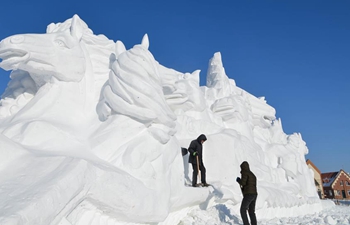 International snow sculpture competition held in Hulun Buir, N China