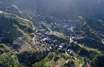 Spring scenery of Gaoyu Miao Village in south China