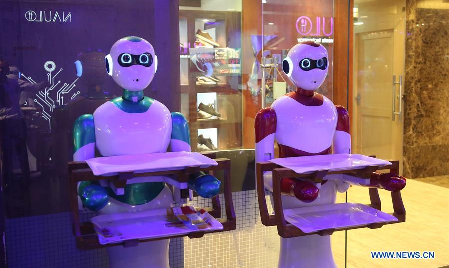 NEPAL-KATHMANDU-ROBOTIC SERVERS-RESTAURANT
