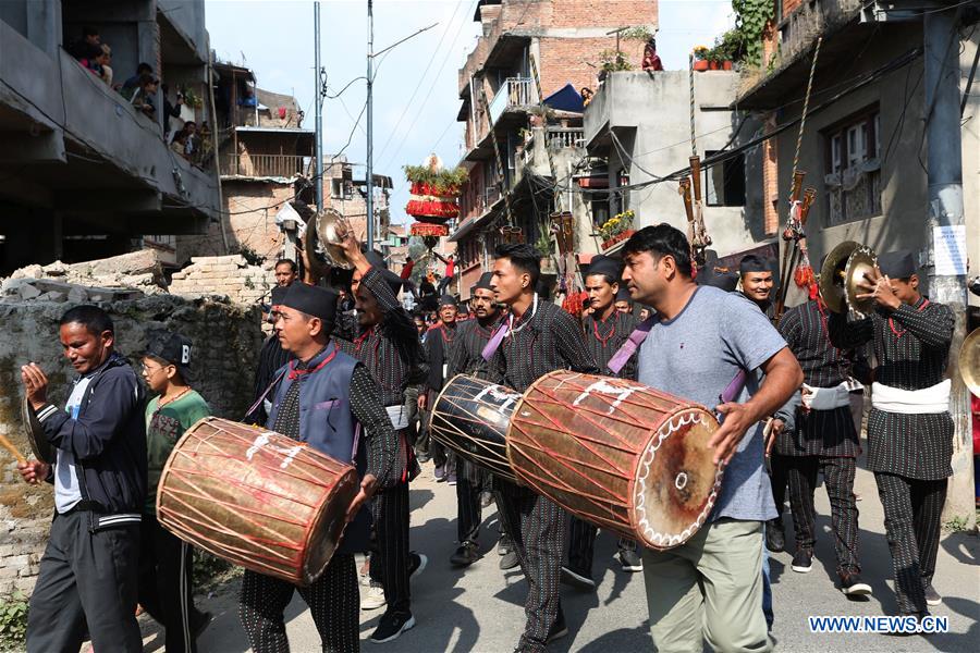 NEPAL-KATHMANDU-CULTURE-HADIGAUN FESTIVAL