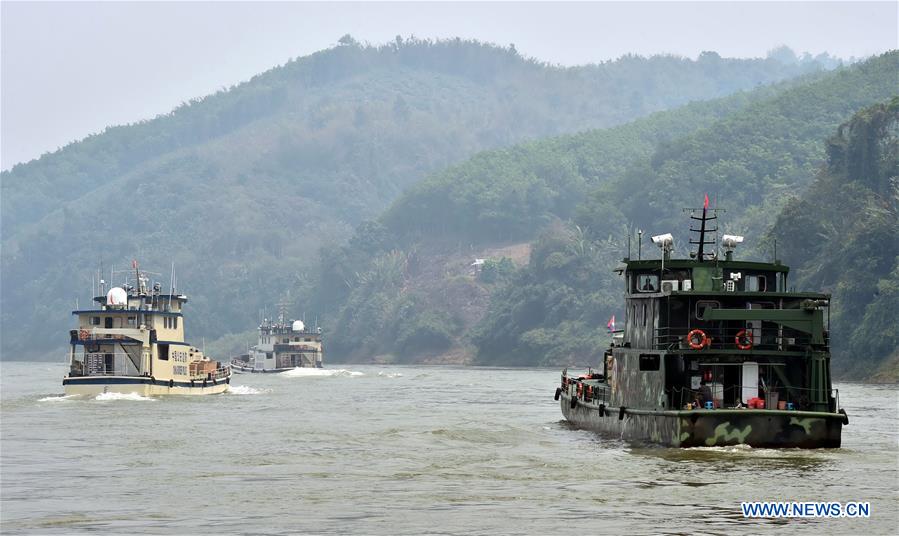 CHINA-LAOS-MYANMAR-THAILAND-MEKONG RIVER-JOINT PATROL