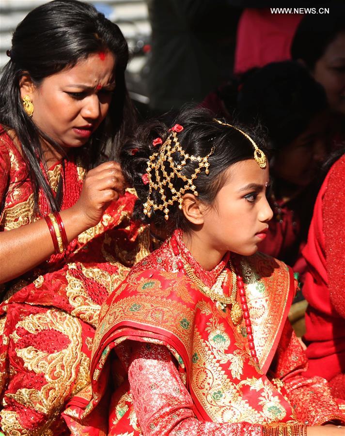 NEPAL-KATHMANDU-CULTURE-BEL BIBAHA CEREMONY