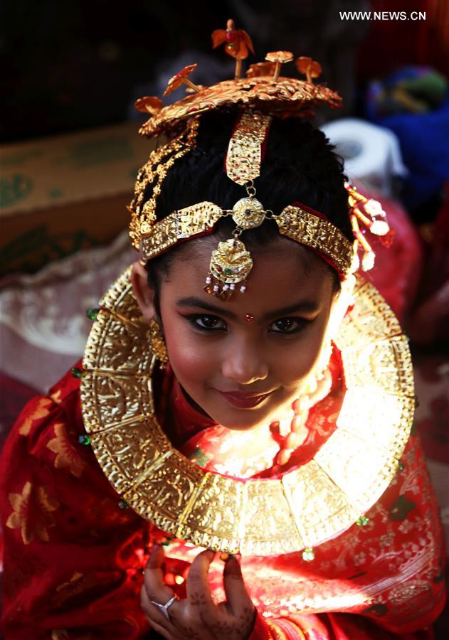 NEPAL-KATHMANDU-CULTURE-BEL BIBAHA CEREMONY