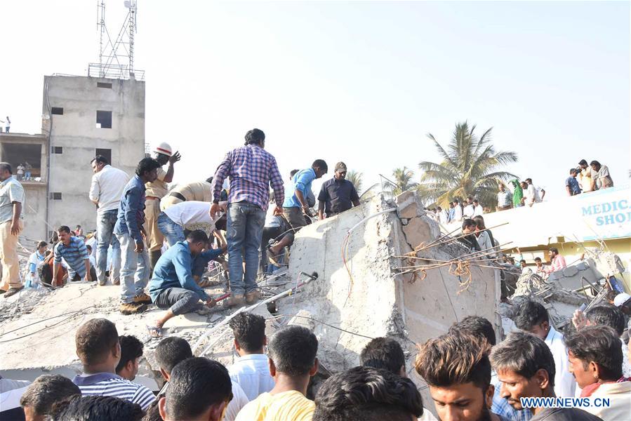 INDIA-DHARWAD-BUILDING-COLLAPSE