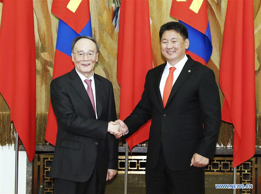 MONGOLIA-ULAN BATOR-WANG QISHAN-VISIT