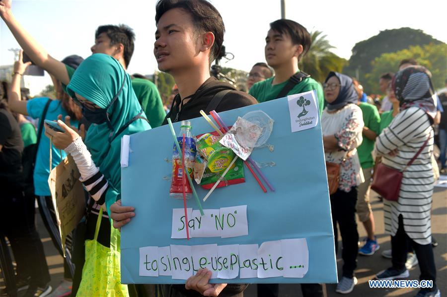 INDONESIA-JAKARTA-FREE PLASTICS MARCH