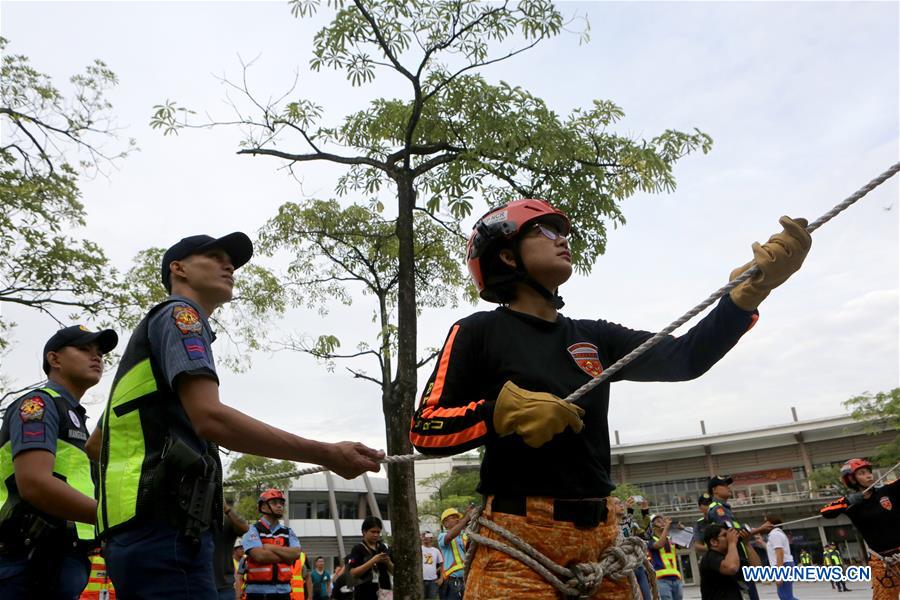 PHILIPPINES-QUEZON-EARTHQUAKE DRILL
