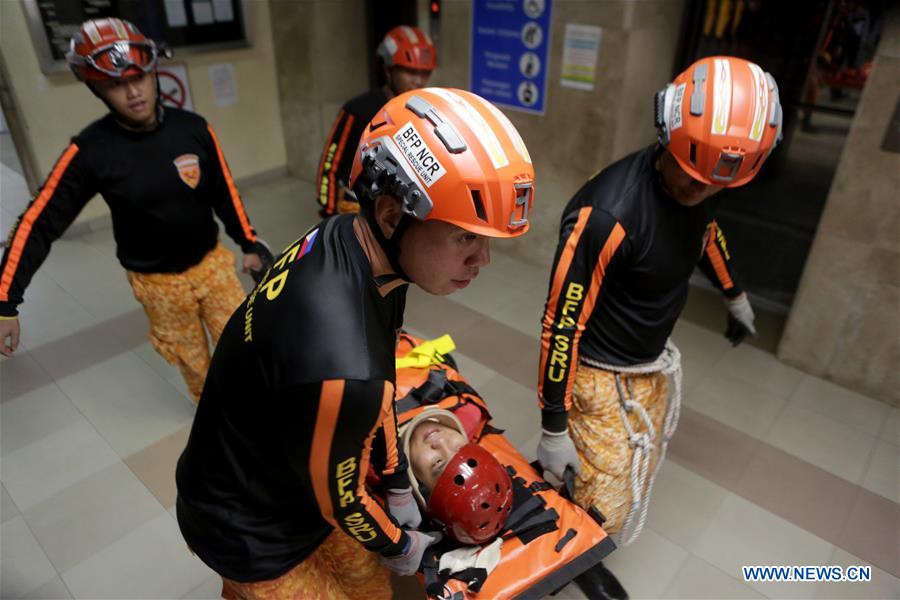 PHILIPPINES-QUEZON-EARTHQUAKE DRILL