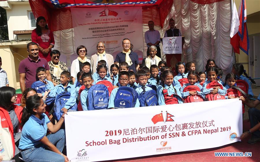 NEPAL-KATHMANDU-CHINA-SCHOOL BAGS-DONATION