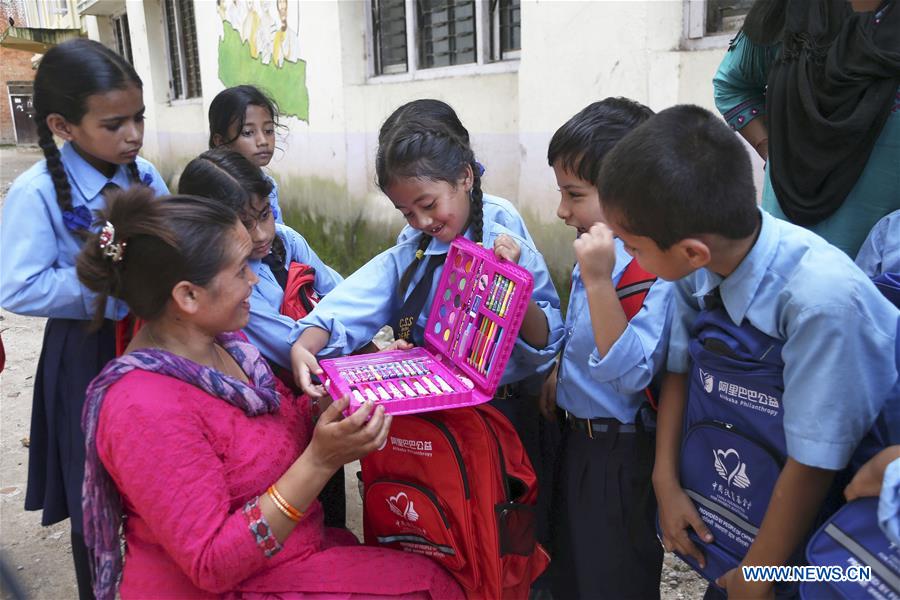 NEPAL-KATHMANDU-CHINA-SCHOOL BAGS-DONATION